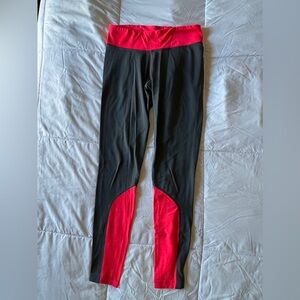 Under Armour gray and orange leggings adult medium